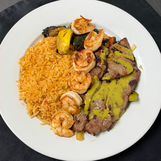 Carne Asada y Shrimp.
