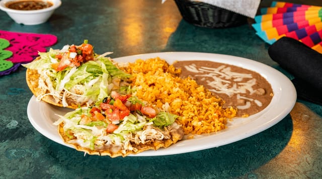 Tostadas Beef Dinner.