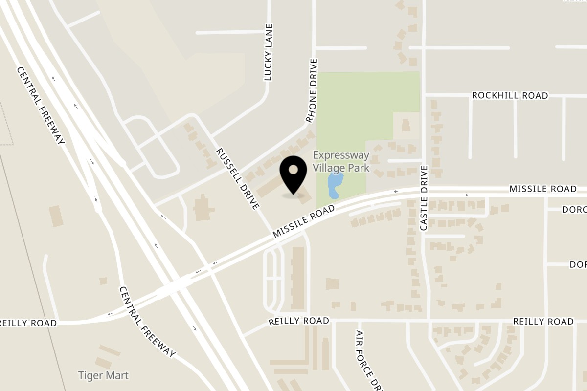 Map showing the location of La Grand Cantina Wichita Falls on 2526 Missile Rd in Wichita Falls